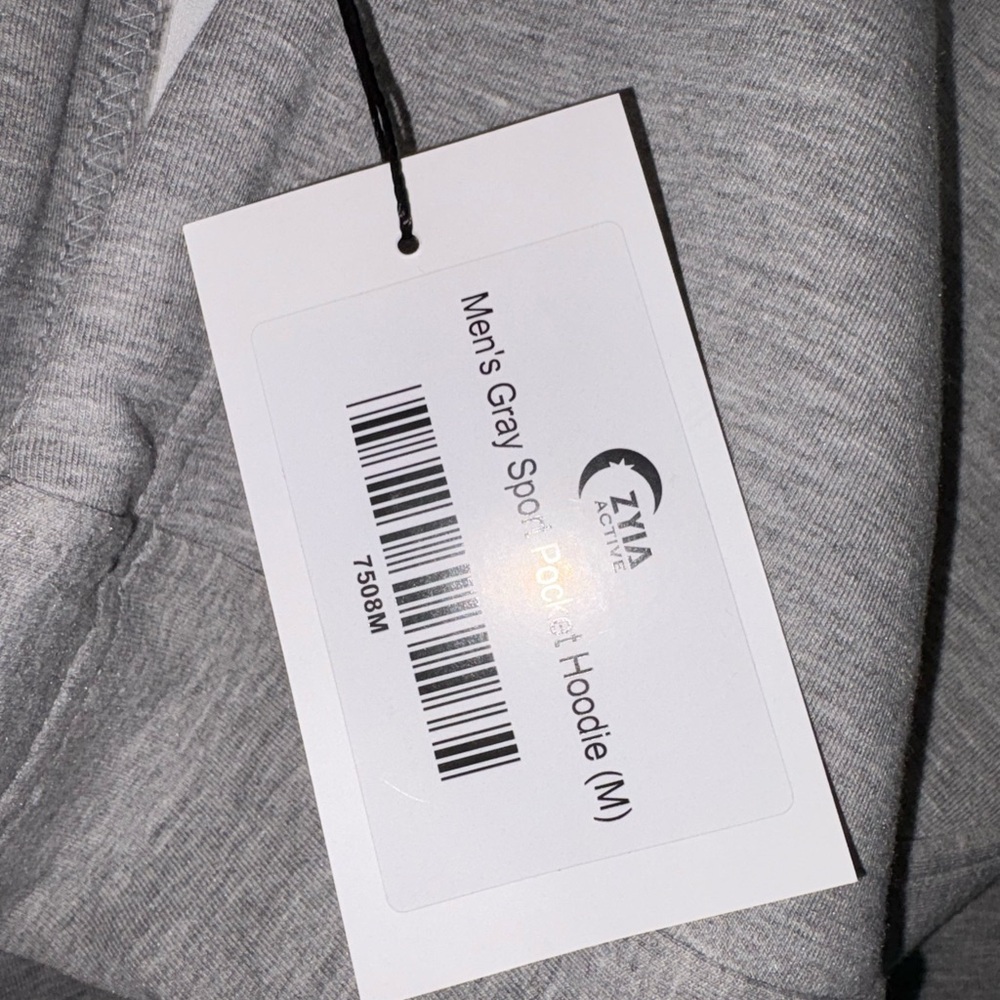Ziva Active Gray Sport Pocket Hoodie - Picture 3 of 3